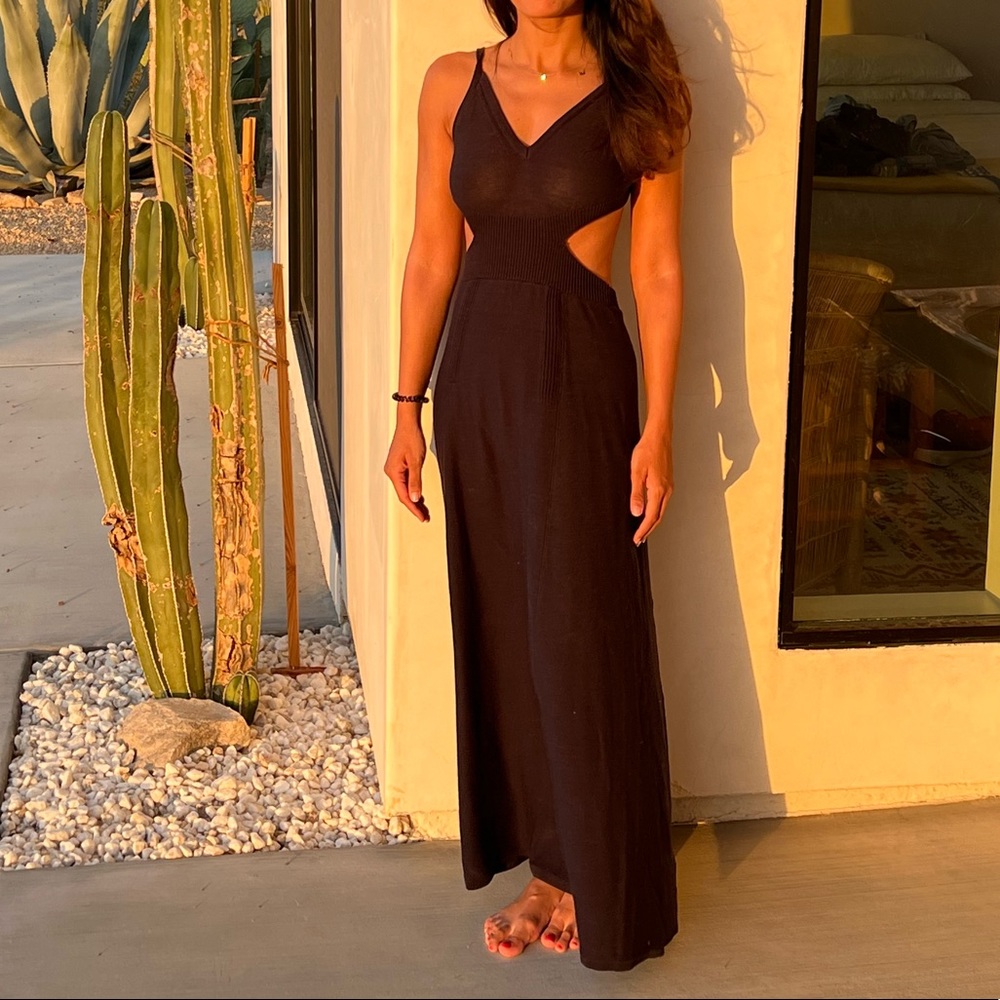 BA&SH Black V neck dress - Size 0